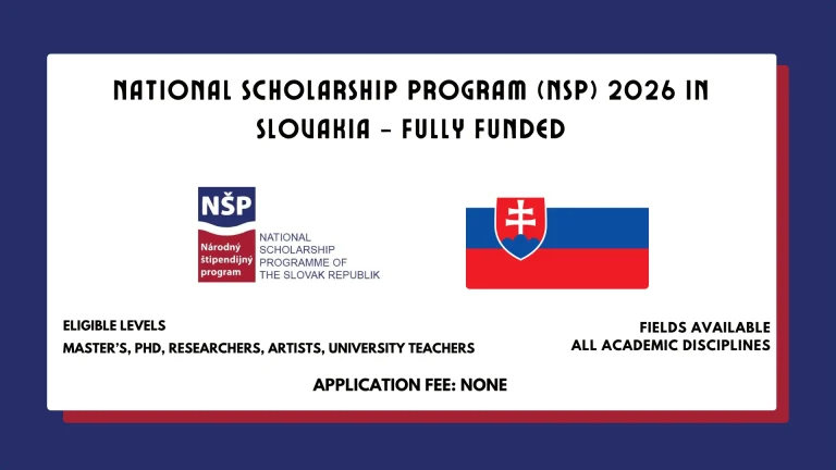 Slovakia National Scholarship Program 2026 | Fully Funded Study in Slovakia